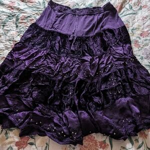 Dark purple maxi skirt